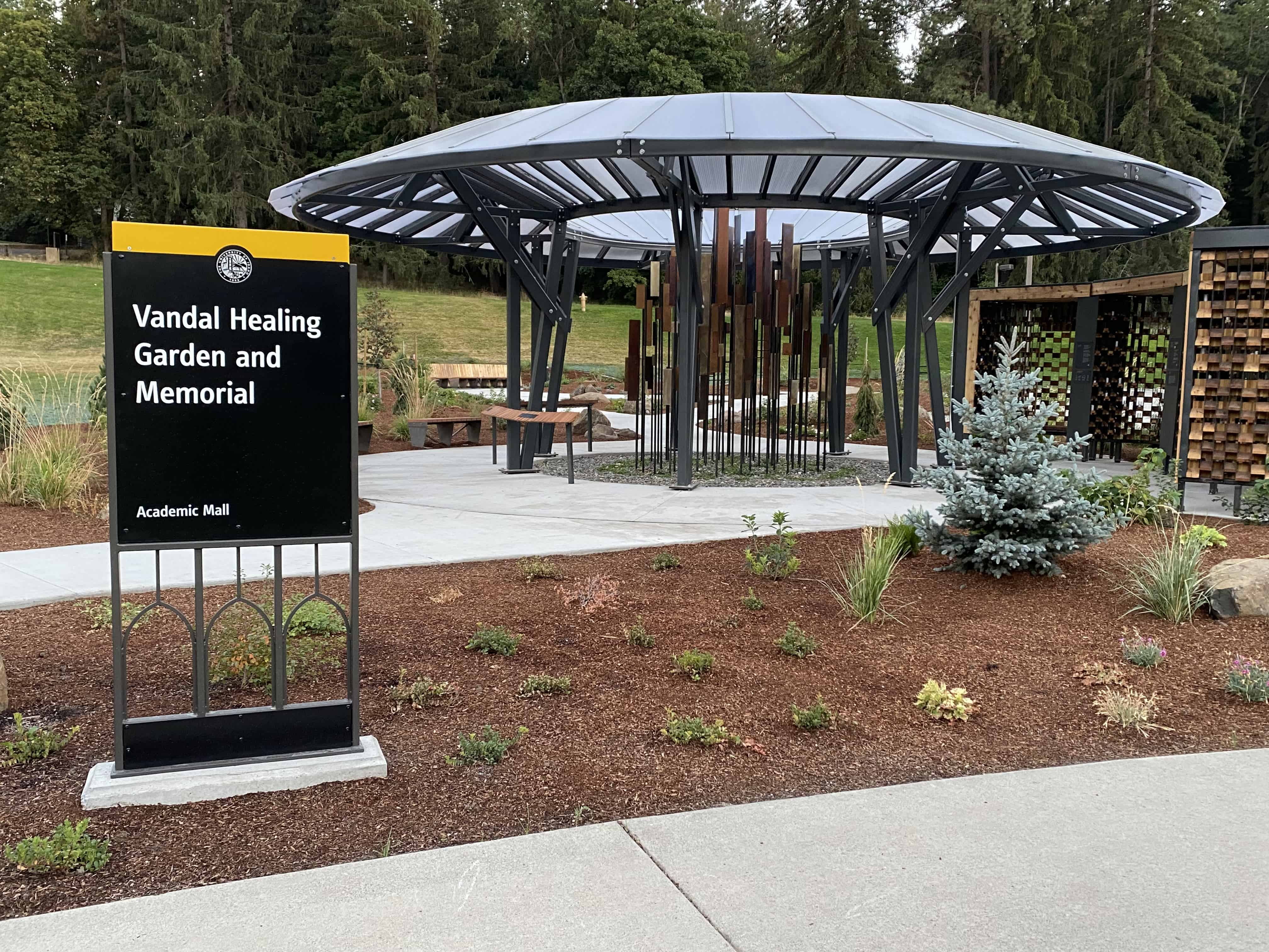 University of Idaho Vandal Healing Garden and Memorial gazebo, structural engineering by JSL Engineering LLC